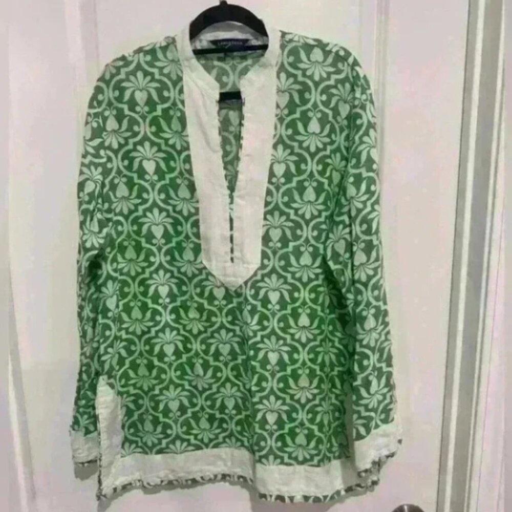 Size 6 (NEW)LANDS END 100% LINEN TUNIC TOP SIZE 6